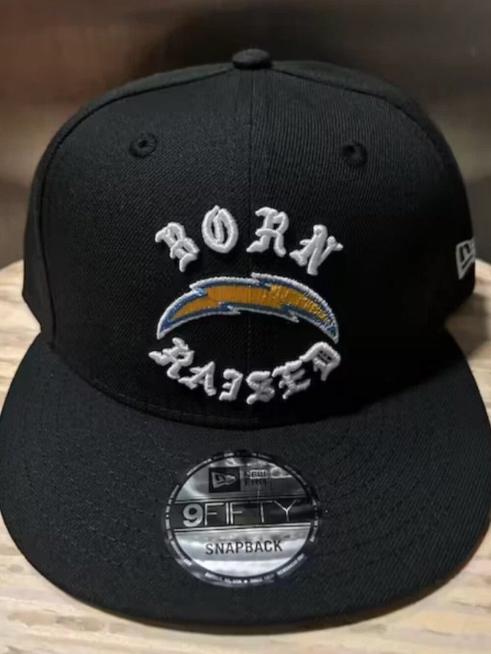 Born X Raised × NEW ERA NFL + CHARGERS SNAPBACK ROCKER HAT: BLACK